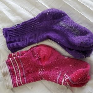 Girls smartwool hiking socks in small.